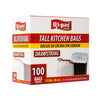 (D56713) "Ri-Pac" Drawstring Jumbo Pack,  Tall Kitchen Bags 13 GAL/100CT