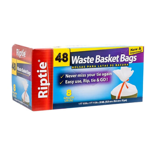 (D55908NEW) "Riptie" Value Pack 8GL/48CT. Tall Kitchen, White