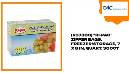 (R37300) "Ri-Pac" Zipper Bags, Freezer/Storage, 7 x 8 IN, Quart, 300CT by@Outfy