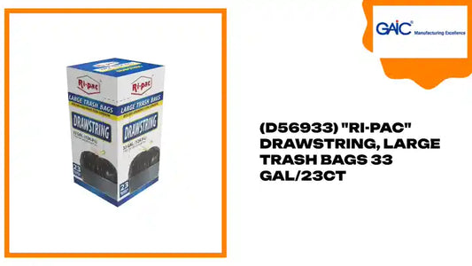 (D56933) "Ri-Pac" Drawstring, Large Trash Bags 33 GAL/23CT by@Outfy