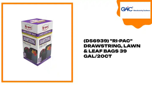 (D56939) "Ri-Pac" Drawstring, Lawn & Leaf Bags 39 GAL/20CT by@Outfy