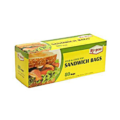 (D27125) "Ri-Pac" Fold Top & Lock, Sandwich Bags, Supper Size, 125CT