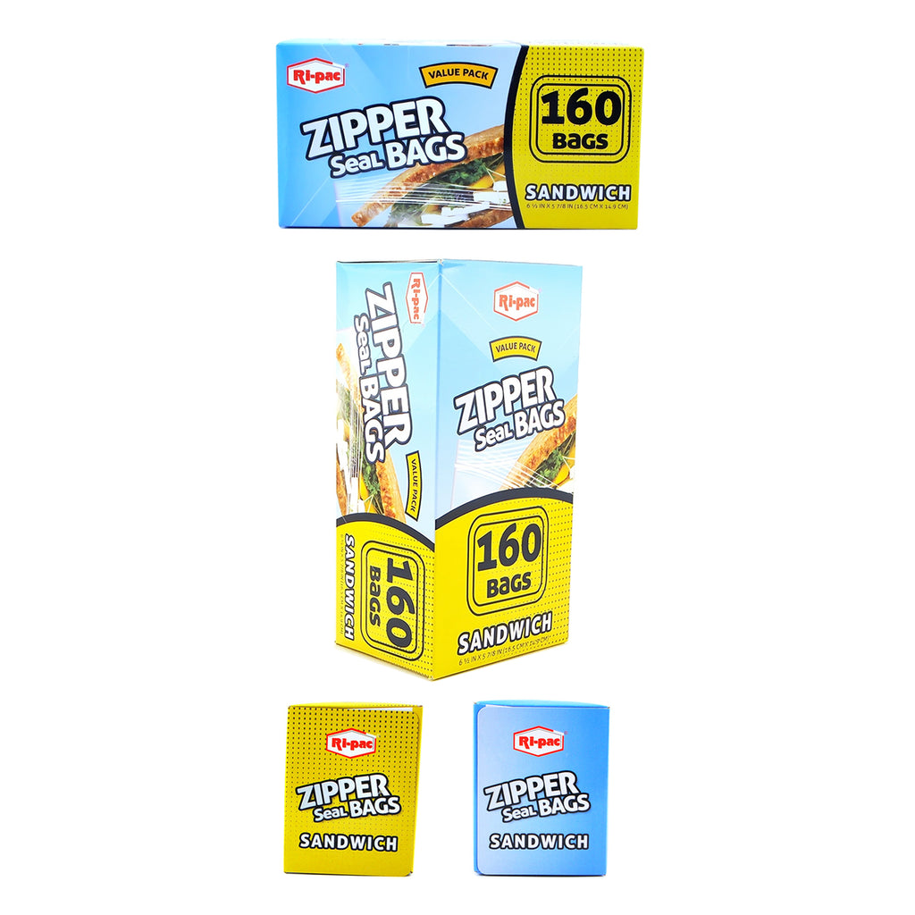(D27160) "Ri-pac" Zipper Sandwich Value/160ct