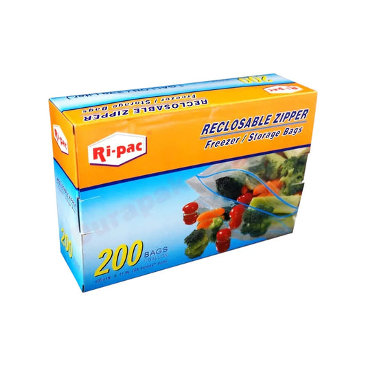 (R37200) "Ri-Pac" Zipper Bags, Freezer/Storage, 10.56 x 11 IN, 1GL, 200CT/Unit - GAIC