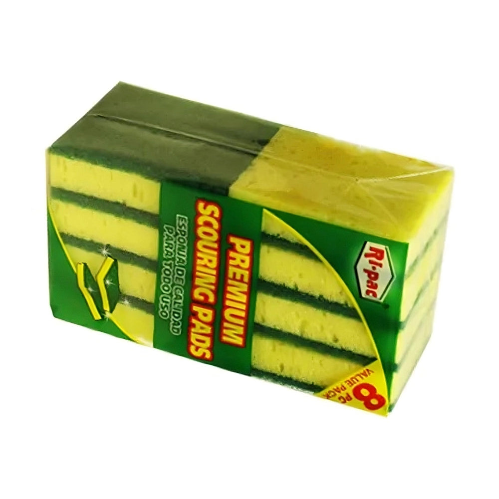 (D11715) "Ri-Pac" Premium Scouring Pads, 8 Pcs/Pack,  36/Cs