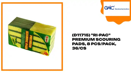 (D11715) &quot;Ri-Pac&quot; Premium Scouring Pads, 8 Pcs/Pack, 36/Cs by@Outfy