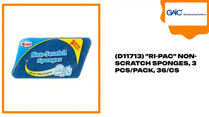 (D11713) &quot;Ri-Pac&quot; Non- Scratch Sponges, 3 Pcs/Pack, 36/Cs by@Outfy