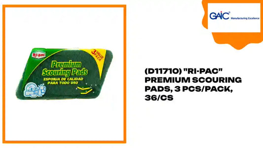 (D11710) &quot;Ri-Pac&quot; Premium Scouring Pads, 3 Pcs/Pack, 36/Cs by@Outfy